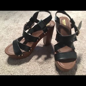 Strapped Black Heels